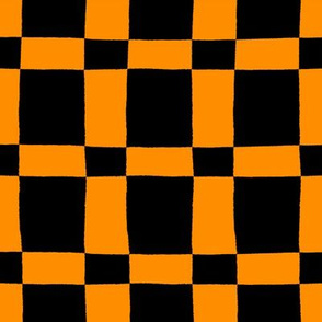 Orange and Black Halloween Plaid