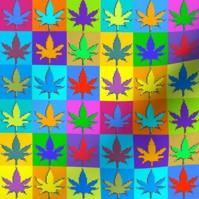 420 Colors - Cannabis Cheater Quilt, MMJ, Medical Marijuana, Mary Jane, Weed, Pot, THC, CBD