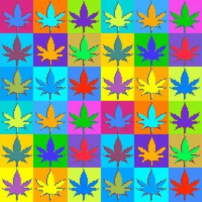 420 Colors - Cannabis Cheater Quilt, MMJ, Medical Marijuana, Mary Jane, Weed, Pot, THC, CBD