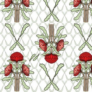 Waratahs are red (Art Nouveau) by Su_G_©SuSchaefer