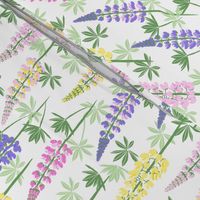 Lupine Fields Lupine Fields - white multicolor - small scale