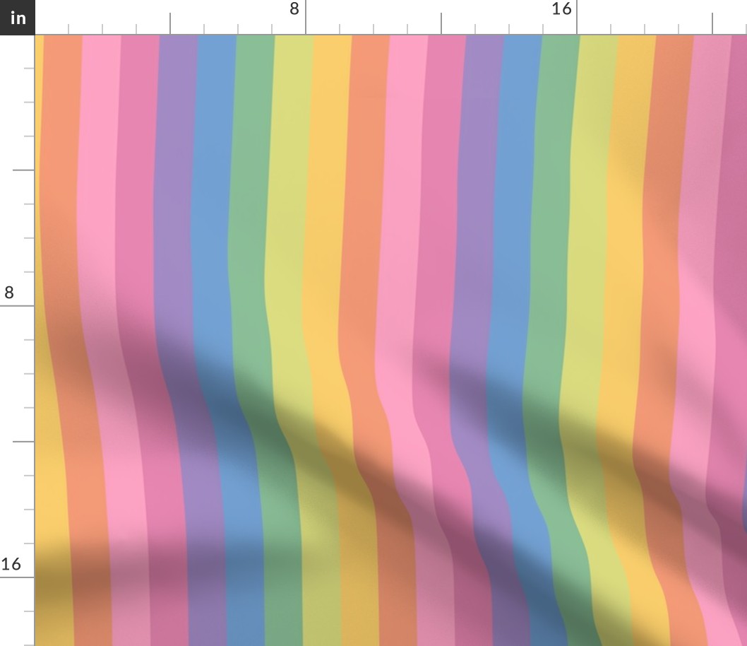 brooksher rainbow 8 stripes 1 inch vertical