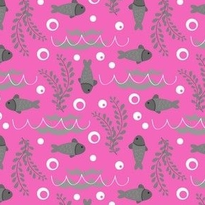 Gray Fish in Pink Ocean