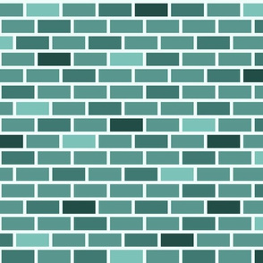 Modern Cool Teal Bricks