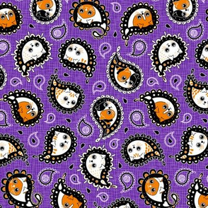 Cat Paisley - Halloween_ Orange Purple_50%size