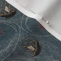 ★ PIRATES ★ Vintage Denim, Small Scale / Collection : Sailing the Seven Seas – Nautical Prints