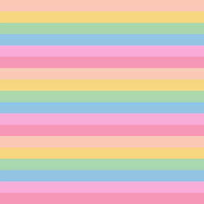 brooksher rainbow 6 stripes 1 inch horizontal