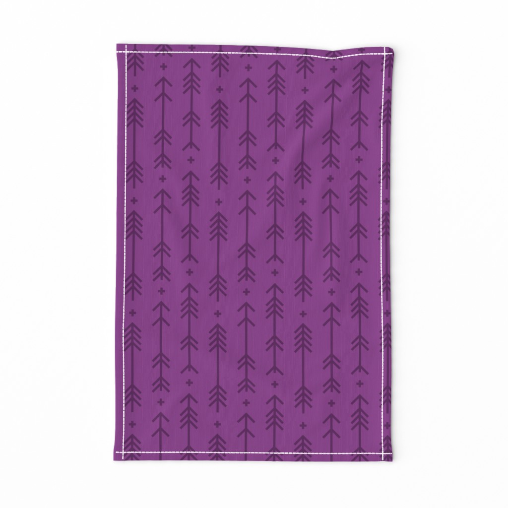 cross + arrows purple grape tone on tone