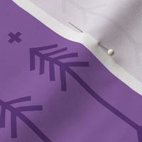 cross + arrows amethyst purple tone on tone