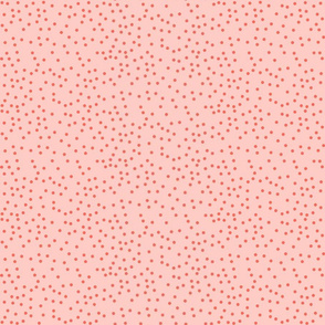 coral and pink dots 