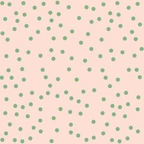 pastel pink and green random dots 