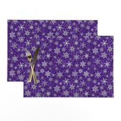 snowflakes - swirl designs on violet purple snowstorm