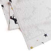 Black Horses With Stars Pattern