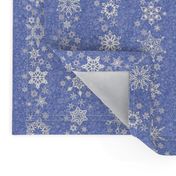 snowflake stripes - geometric on slate blue