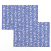 snowflake stripes - geometric on slate blue