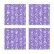 snowflake stripes - swirls on violet wisteria purple