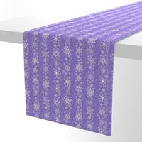 snowflake stripes - swirls on violet wisteria purple