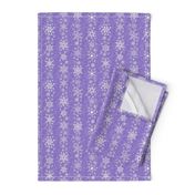 snowflake stripes - swirls on violet wisteria purple