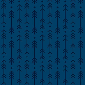 cross + arrows navy blue tone on tone