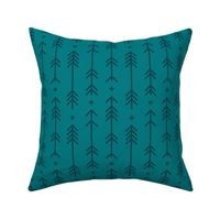 cross + arrows dark teal tone on tone