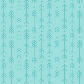 cross + arrows light teal tone on tone