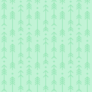 cross + arrows ice mint green tone on tone