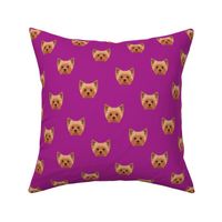 Yorkie Yorkshire Terrier Dog Purple