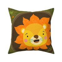 RAWR! - Stay Wild Lion - Cut & Sew Pillow Pattern