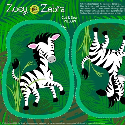 Zoey The Zebra Fabric, Wallpaper and Home Decor