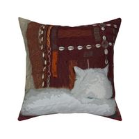 Louie-Louie, #1 Cat on Gujarati Pillows