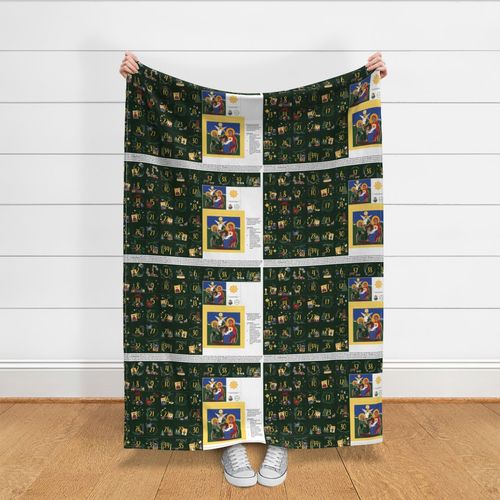 Large Nativity Fast Calendar, Front Only Fabric Spoonflower