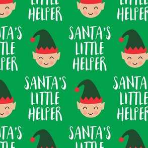 Santa's Little Helper with cute elf - green - LAD19