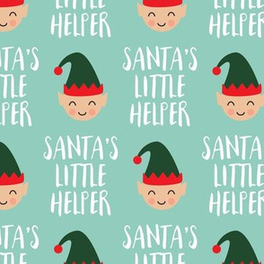 Santa's Little Helper with cute elf - Mint - LAD19