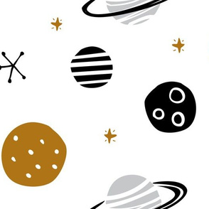 Space planets moon galaxy (large)