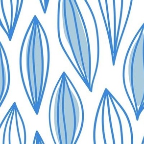 Blue abstract leaves (large)
