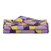 retro mod squares mustard yellow purple violet lavender