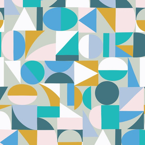 Bold Blocks in turquoise by Pippa Shaw