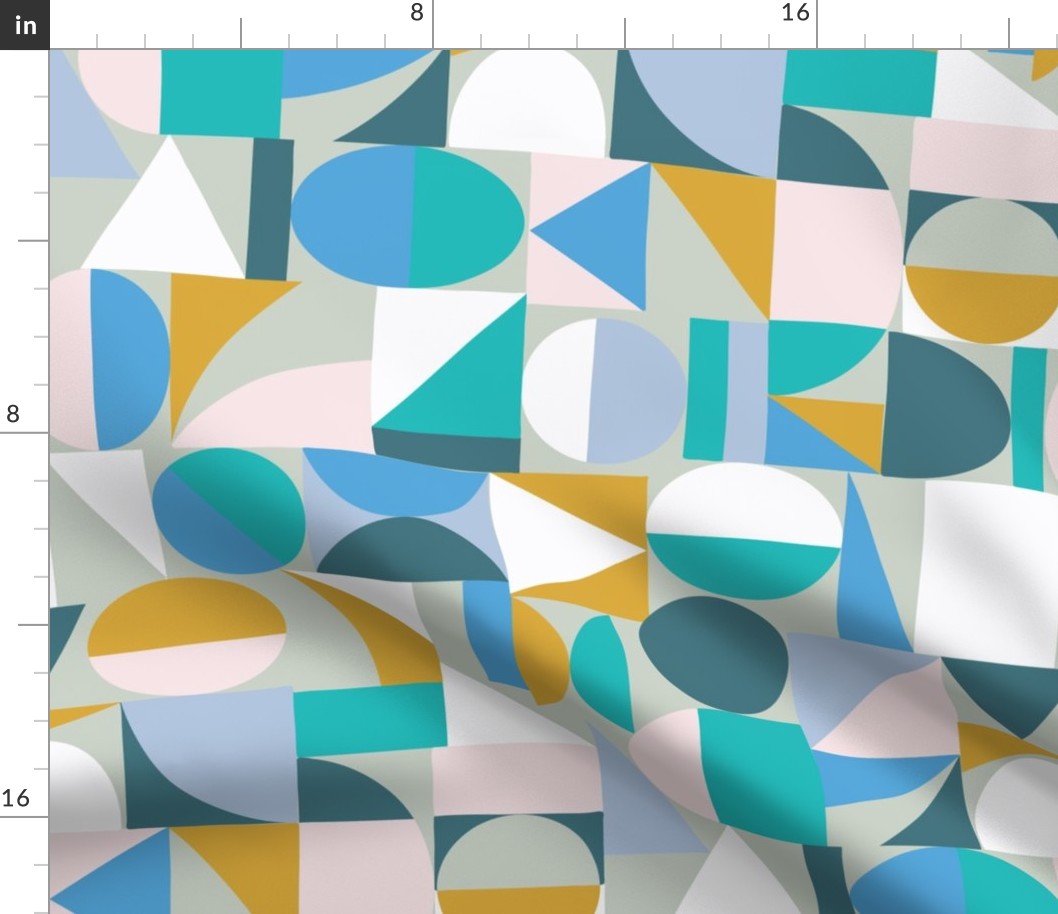 Bold Blocks in turquoise by Pippa Shaw