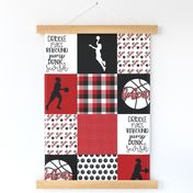 Basketball//Bobcats//Girls - Wholecloth Cheater Quilt