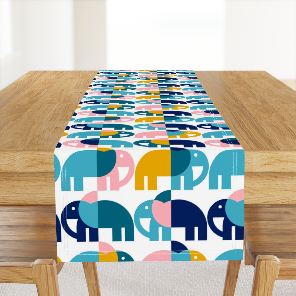 Color Block Elephants