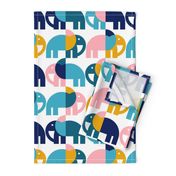 Color Block Elephants