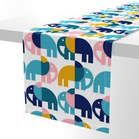 Color Block Elephants