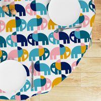 Color Block Elephants