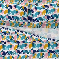 Color Block Elephants