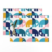 Color Block Elephants