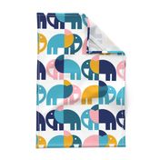 Color Block Elephants