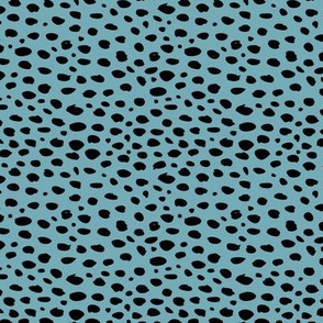 Dots and spots small animal print minimal abstract dalmatian panther wild life pattern cool blue boys