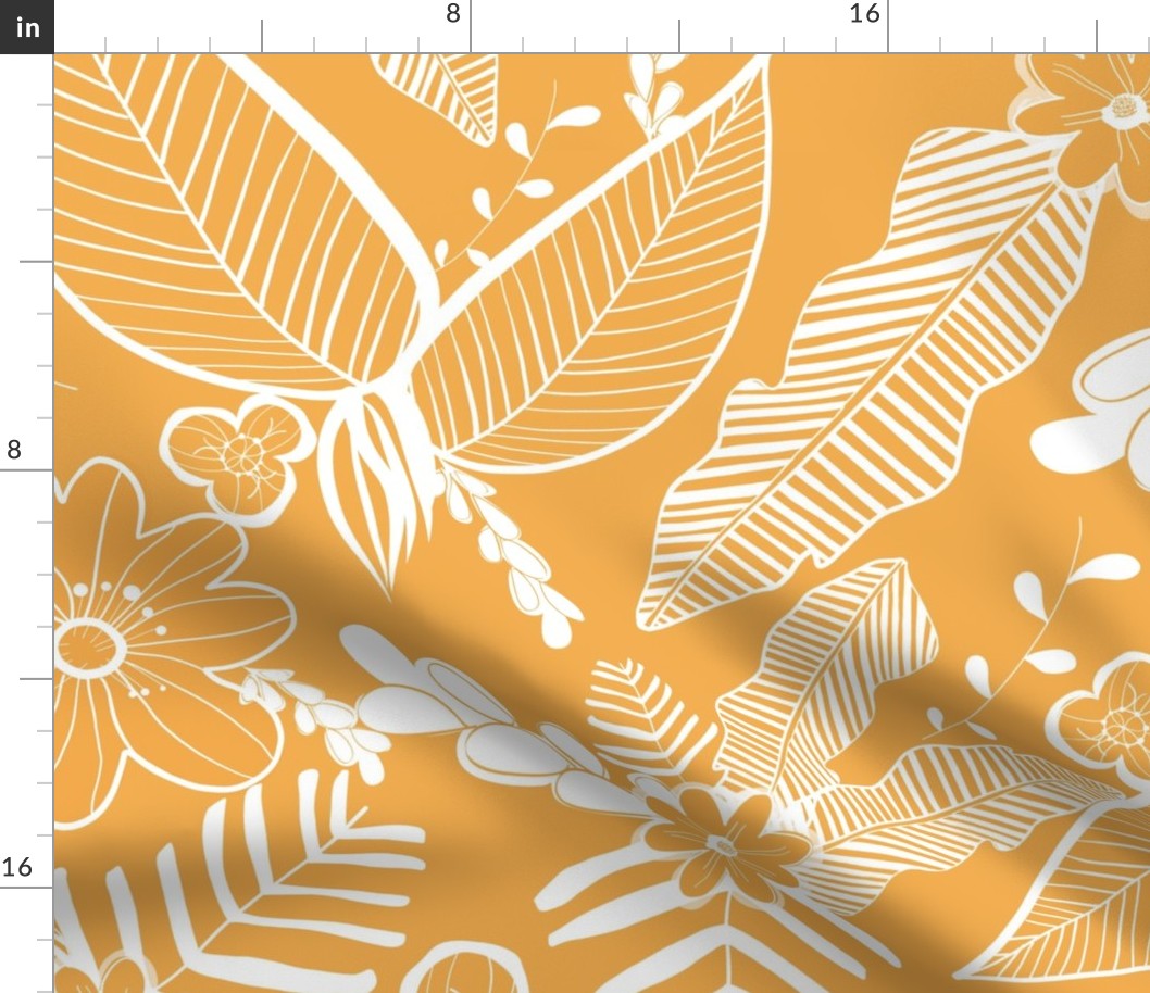  On safari tropical leaf pattern