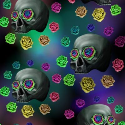 Rainbow skulls