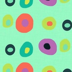 Colorful Circles - Mint Green